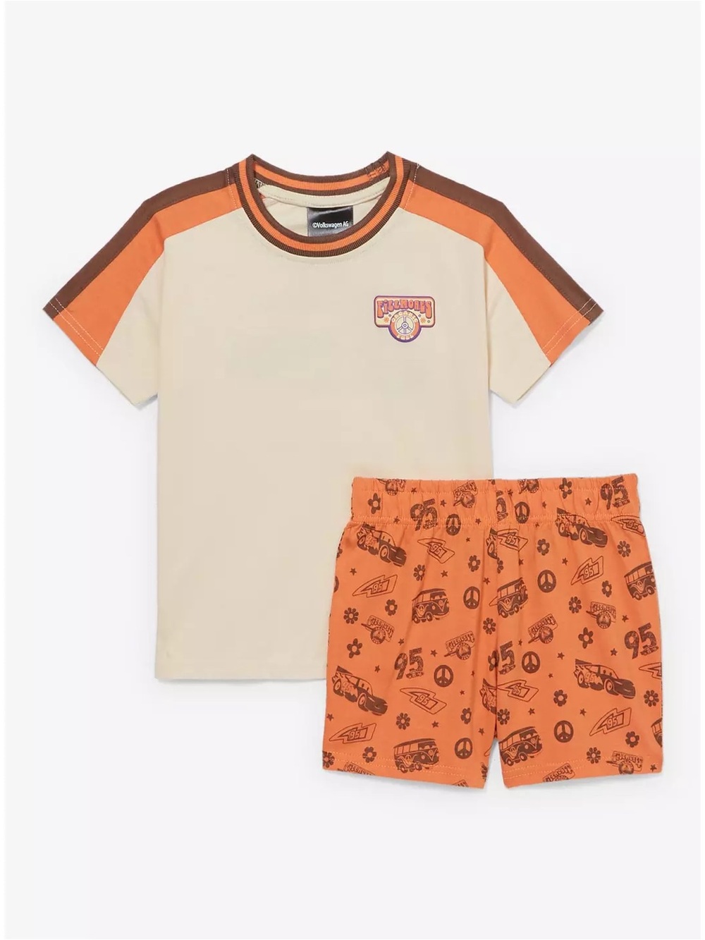 Fillmore Cars Kids Short Sleeve Cotton Shirt and Shorts Set Pixar Volkswagen
